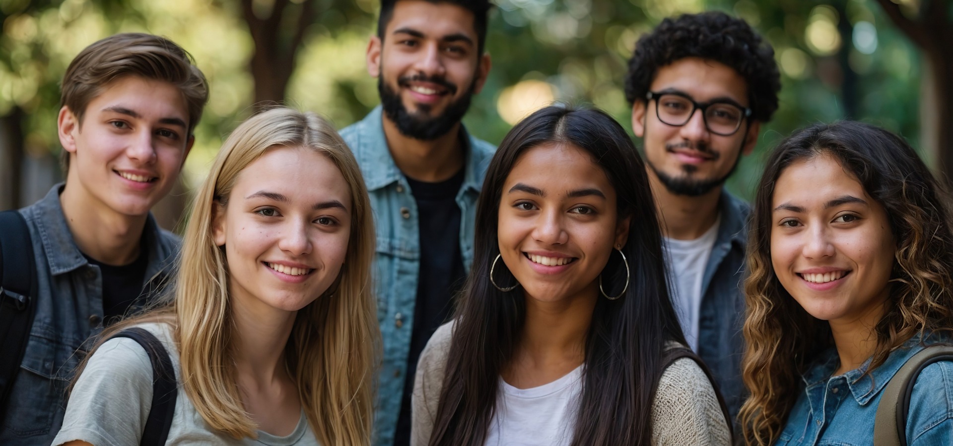 Eine bunt gemischte Gruppe junger Menschen trifft sich in der Sprachschule, um durch gemeinsames Wissen und Erfahrungen neue Sprachen und Kulturen zu erkunden